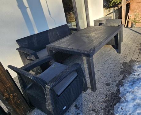 Corfu Set Max Dining grafitowy zestaw ogrodowy obiadowy