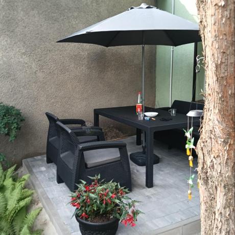 Corfu Set Max Dining grafitowy zestaw ogrodowy obiadowy