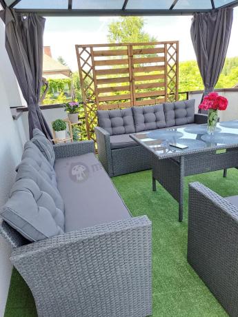 Duże meble ogrodowe technorattanowe na 8 osób