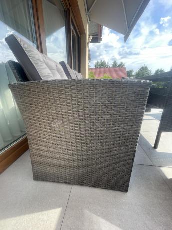 Duże meble ogrodowe technorattanowe na 8 osób