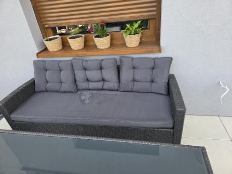 Duże meble ogrodowe technorattanowe na 8 osób