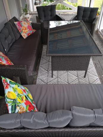 Duże meble ogrodowe technorattanowe na 8 osób