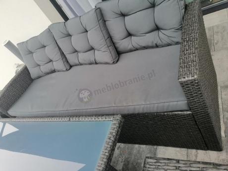 Duże meble ogrodowe technorattanowe na 8 osób