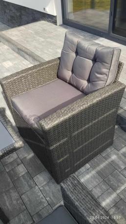 Duże meble ogrodowe technorattanowe na 8 osób