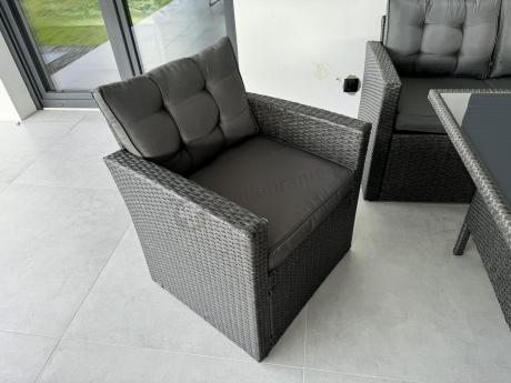 Duże meble ogrodowe technorattanowe na 8 osób