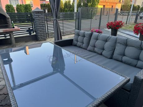 Duże meble ogrodowe technorattanowe na 8 osób