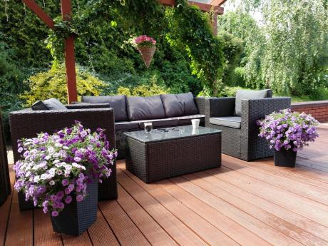 Duży komplet mebli tarasowych technorattanowych Stefano Set Max Antracite