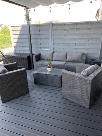 Duży komplet mebli tarasowych technorattanowych Stefano Set Max Antracite