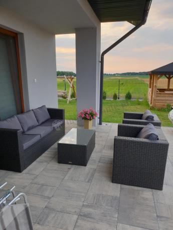 Duży komplet mebli tarasowych technorattanowych Stefano Set Max Antracite