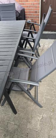 Duży komplet ogrodowy Kantara ze stołem rozkładanym 160-240 cm i 12 krzesłami