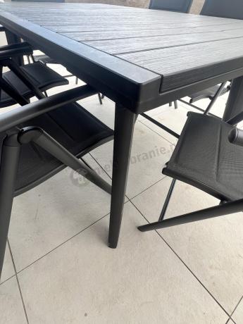 Duży komplet ogrodowy Kantara ze stołem rozkładanym 160-240 cm i 12 krzesłami