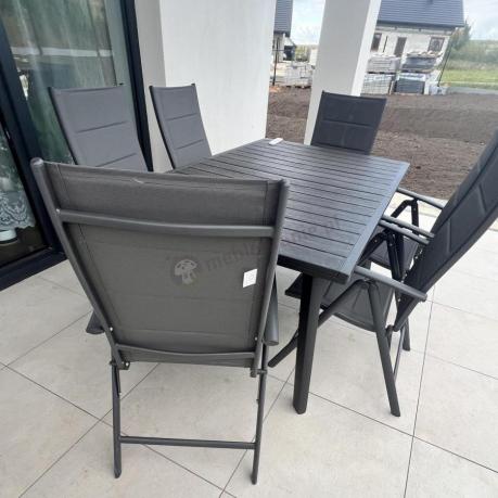 Duży komplet ogrodowy Kantara ze stołem rozkładanym 160-240 cm i 12 krzesłami