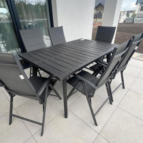 Duży komplet ogrodowy Kantara ze stołem rozkładanym 160-240 cm i 12 krzesłami