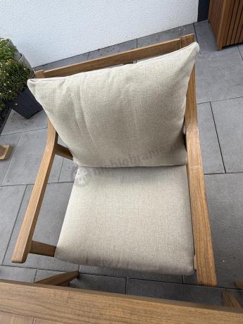 Duży komplet ogrodowych mebli obiadowych aluminiowo 