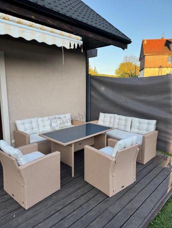 Duży komplet technorattanowy Topiano Grande Nature Select
