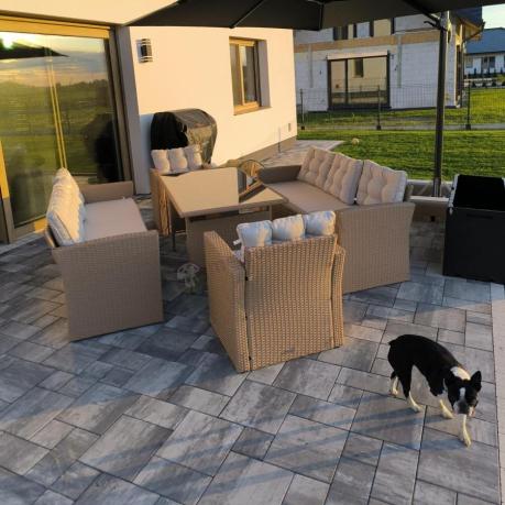 Duży komplet technorattanowy Topiano Grande Nature Select