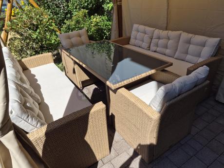 Duży komplet technorattanowy Topiano Grande Nature Select
