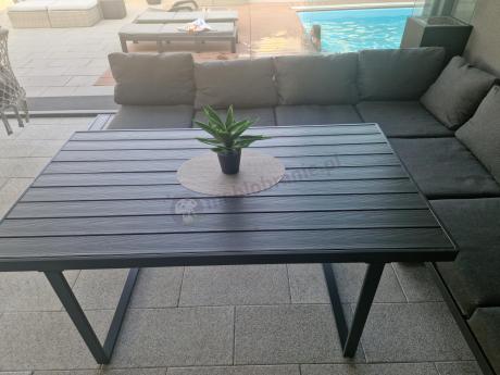 Duży modułowy narożnik na taras Panaon Corner XXL + fotel - DG