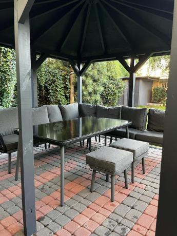 Duży narożnik na taras 240x240cm rope style Postigo Corner XXL Dark Grey