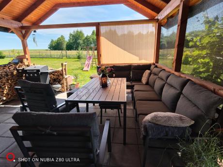 Duży narożnik ogrodowy metalowy 294x184cm Doros Corner XXL z 2 fotelami, 2 pufami i stołem 160cm - Polywood Dark Grey