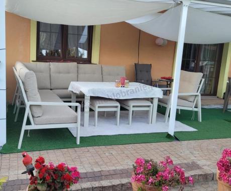 Duży narożnik ogrodowy z fotelem Tavaro Corner XL Cream