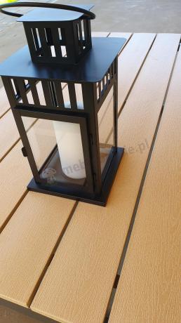 Duży narożnik tarasowy z dodatkowymi blatami i fotelem Panaon GW