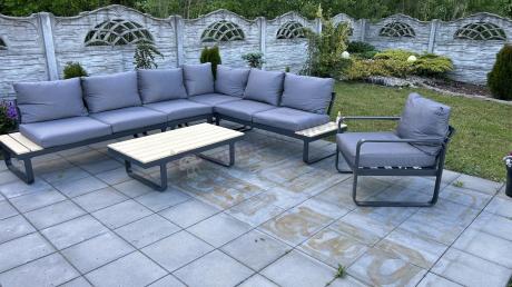 Duży narożnik tarasowy z dodatkowymi blatami i fotelem Panaon GW