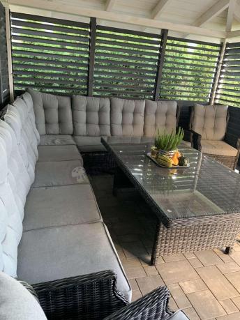 Duży narożnik technorattanowy z regulowanymi fotelami - Laritto Corner XL - Antracite