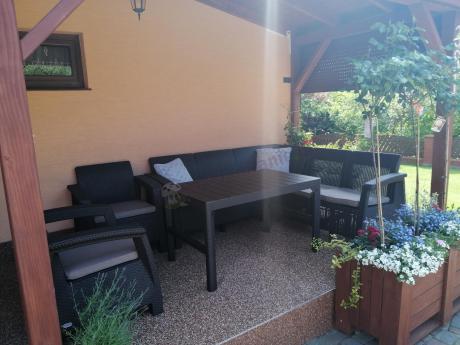 Duży narożnik wypoczynkowy na taras Relly brązowy