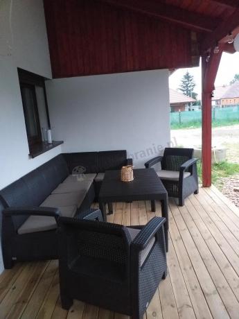 Duży narożnik wypoczynkowy na taras Relly brązowy