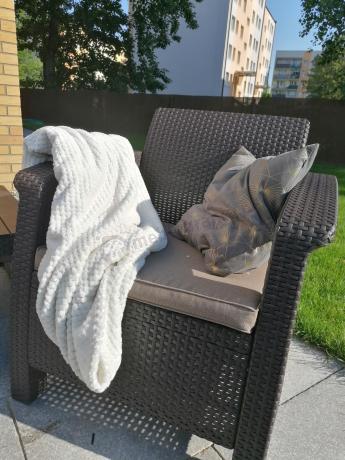 Duży narożnik wypoczynkowy na taras Relly brązowy