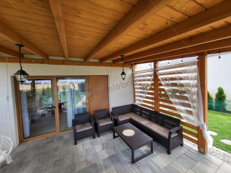 Duży narożnik wypoczynkowy na taras Relly brązowy