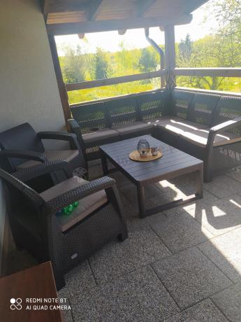Duży narożnik wypoczynkowy na taras Relly brązowy