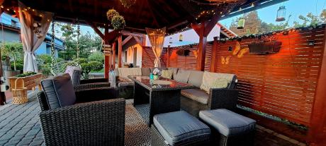 Duży technorattanowy narożnik 250x190cm z fotelami Cofete Plus – Anthracite