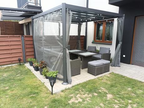 Duży technorattanowy narożnik 250x190cm z fotelami Cofete Plus – Anthracite