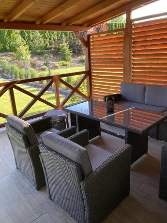 Duży technorattanowy narożnik 250x190cm z fotelami Cofete Plus – Anthracite