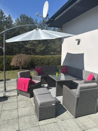 Duży technorattanowy narożnik 250x190cm z fotelami Cofete Plus – Anthracite