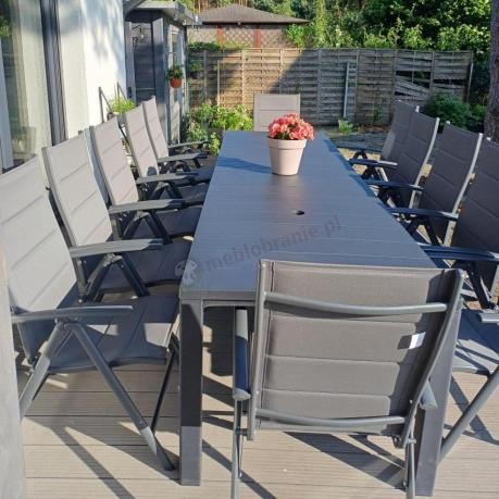 Duży zestaw mebli na taras dla 12 osób KJD12 ze składanymi krzesłami