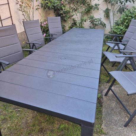 Duży zestaw mebli na taras dla 12 osób KJD12 ze składanymi krzesłami