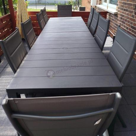 Duży zestaw mebli na taras dla 12 osób KJD12 ze składanymi krzesłami