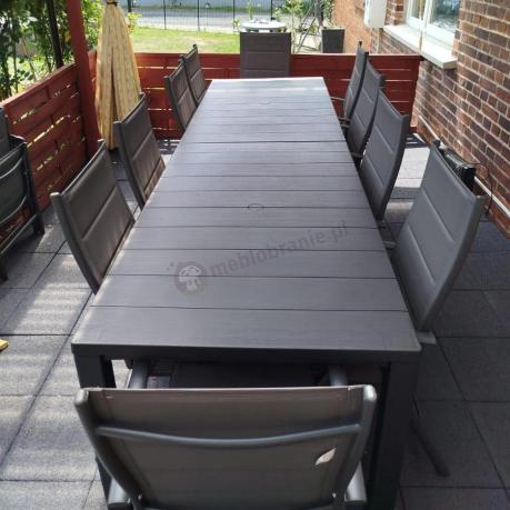 Duży zestaw mebli na taras dla 12 osób KJD12 ze składanymi krzesłami