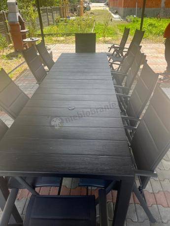 Duży zestaw mebli na taras dla 12 osób KJD12 ze składanymi krzesłami