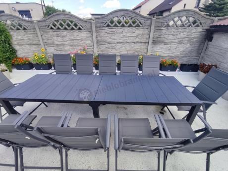 Duży zestaw mebli na taras dla 12 osób KJD12 ze składanymi krzesłami