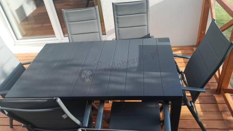 Duży zestaw mebli na taras dla 12 osób KJD12 ze składanymi krzesłami