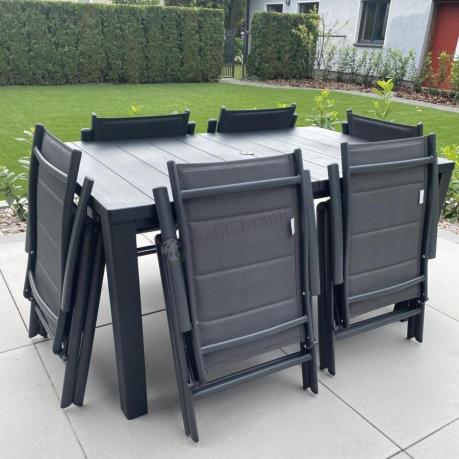 Duży zestaw mebli na taras dla 12 osób KJD12 ze składanymi krzesłami