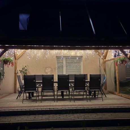 Duży zestaw mebli na taras dla 12 osób KJD12 ze składanymi krzesłami