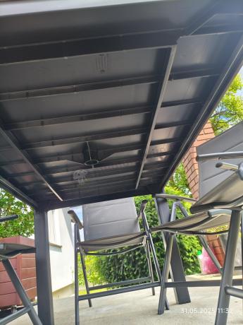 Duży zestaw mebli na taras dla 12 osób KJD12 ze składanymi krzesłami