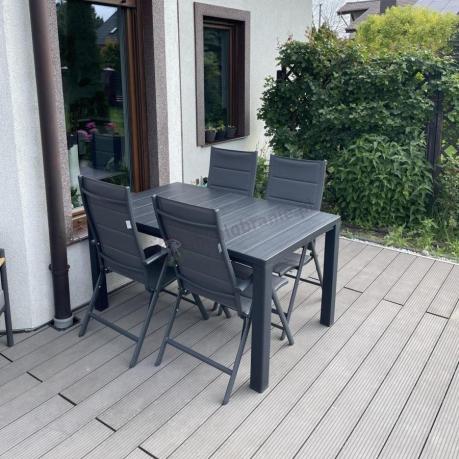 Duży zestaw mebli na taras dla 12 osób KJD12 ze składanymi krzesłami