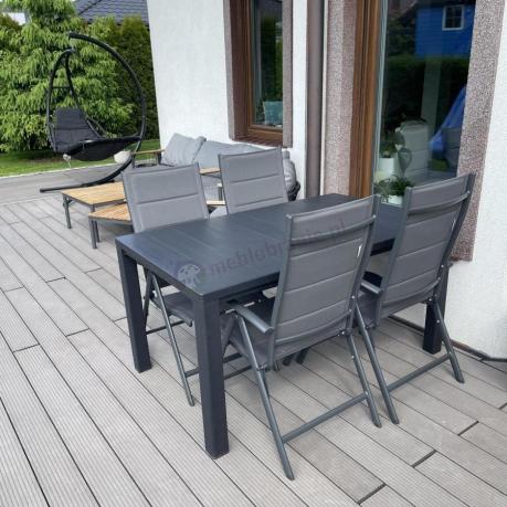 Duży zestaw mebli na taras dla 12 osób KJD12 ze składanymi krzesłami