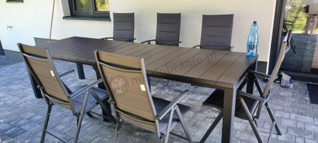 Duży zestaw mebli na taras dla 12 osób KJD12 ze składanymi krzesłami